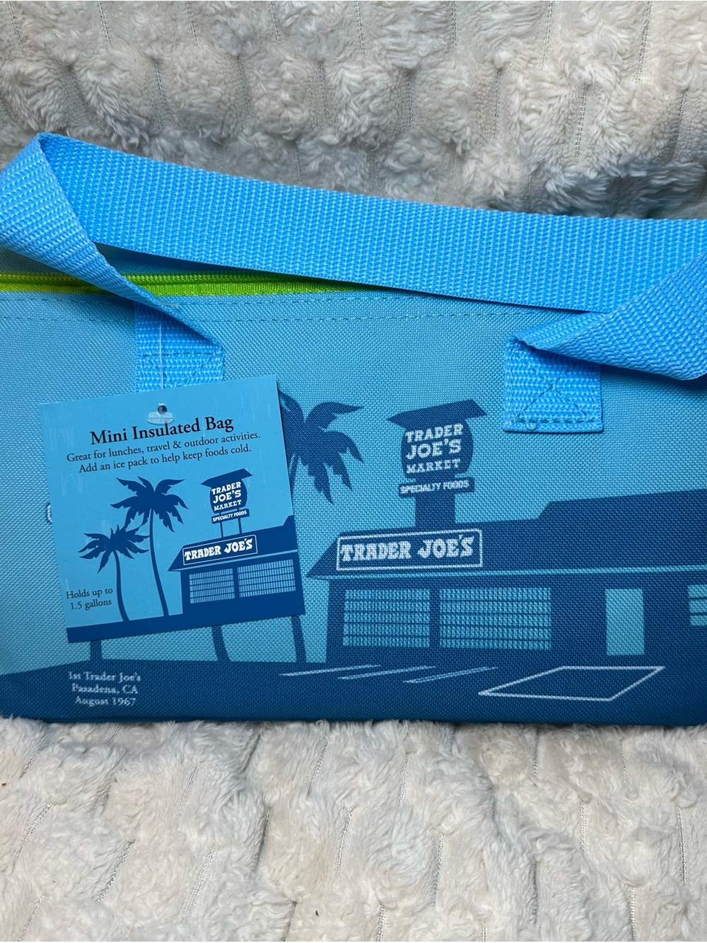 Trader Joe's Mini Insulated Lunch Bag - Light Blue